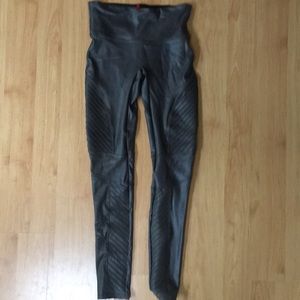 Spanx Moto leggings gunmetal color